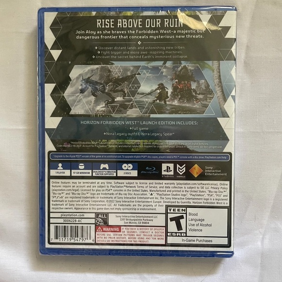 New Horizon Forbidden West Launch Edition Game PS4 With PS5 Upgrade Available - Picture 2 of 4